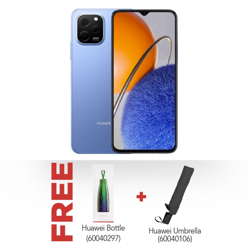 Huawei Nova Y61 Blue (4+128GB) & Free Huawei Bottle +  Huawei Umbrella