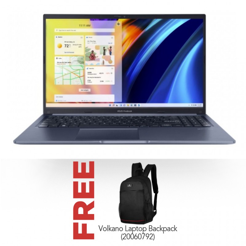 Asus Notebook X1502ZA-I78512BL1W & Free Volkano Laptop Backpack VK-7137