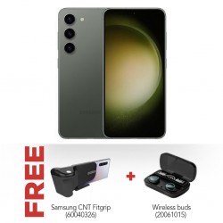 Samsung Galaxy S23 Green & Free Samsung CNT.ITFIT FITGRIP, Black + M10 Wireless buds