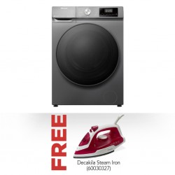 Hisense WD3Q8043BT Washer-Dryer & Free Decakila KEEN002R/KEEN019V Steam Iron