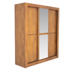 Los Angeles Wardrobe 3 Doors Rovere Soft With Mirror