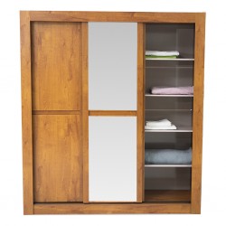 Los Angeles Wardrobe 3 Doors Rovere Soft With Mirror