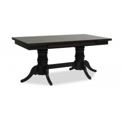 Huston Table and 10 Chairs Rubberwood Grey Fabric