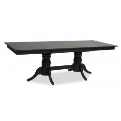 Huston Table and 10 Chairs Rubberwood Grey Fabric