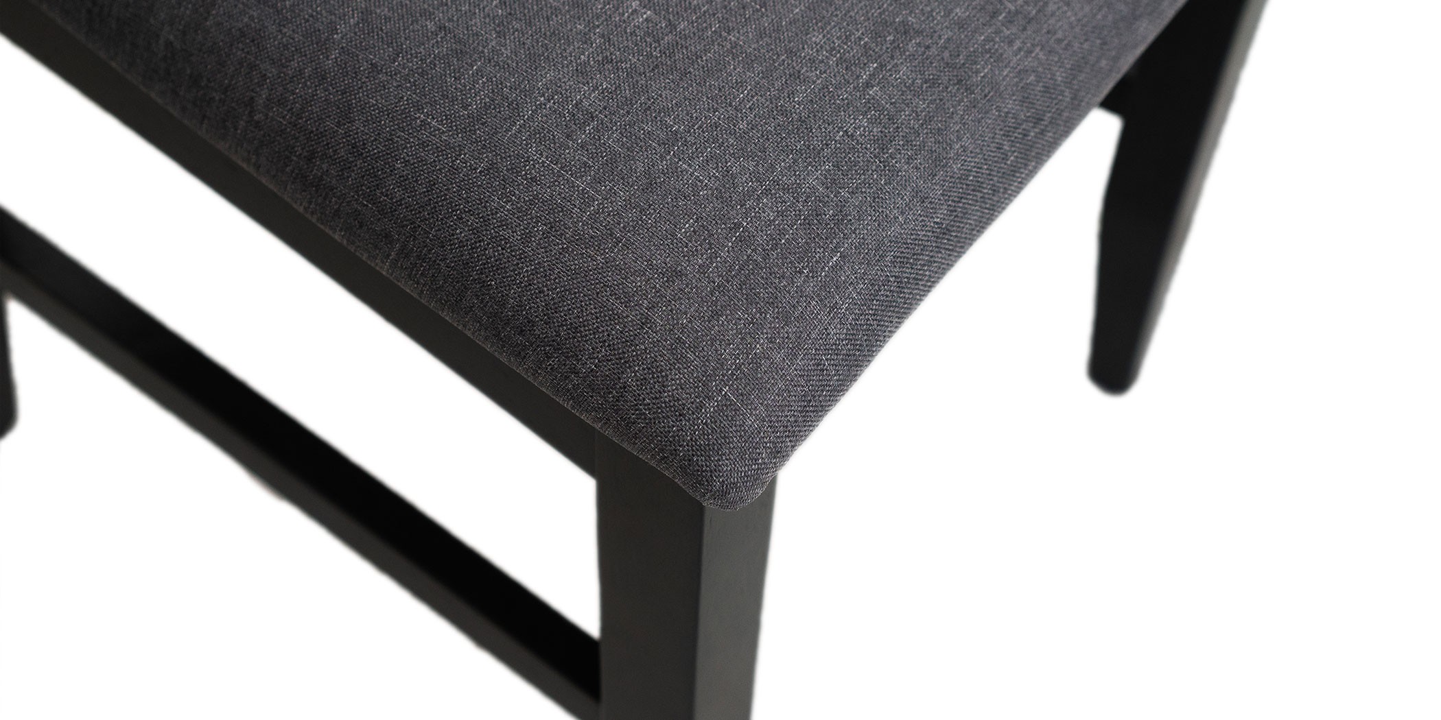 Huston Table and 10 Chairs Rubberwood Grey Fabric