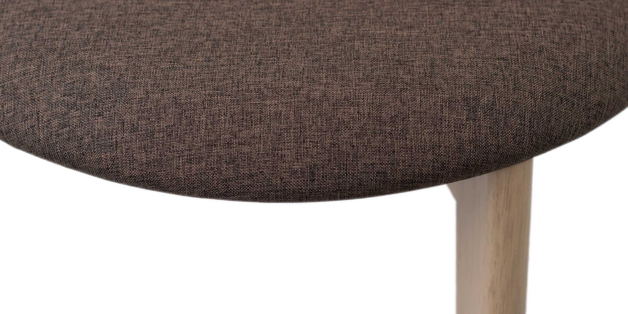 Tarva Table and 6 Chairs Fabric Brown