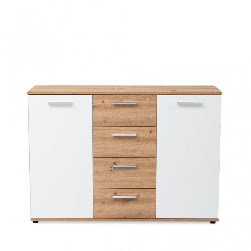 Jacky 2 Chest of Drawer Artisan Oak & White Jacky 2 Chest of Drawer Artisan Oak & White