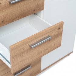 Jacky 2 Chest of Drawer Artisan Oak & White