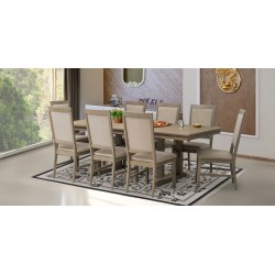 Froseto Table and 10 Chairs Rubberwood