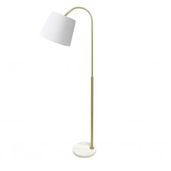 Metal Task Floor Lamp With White Marble Base Brass + White Marble - ML234607
