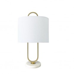 Table Lamp In Metal & White Marble ML185316-T
