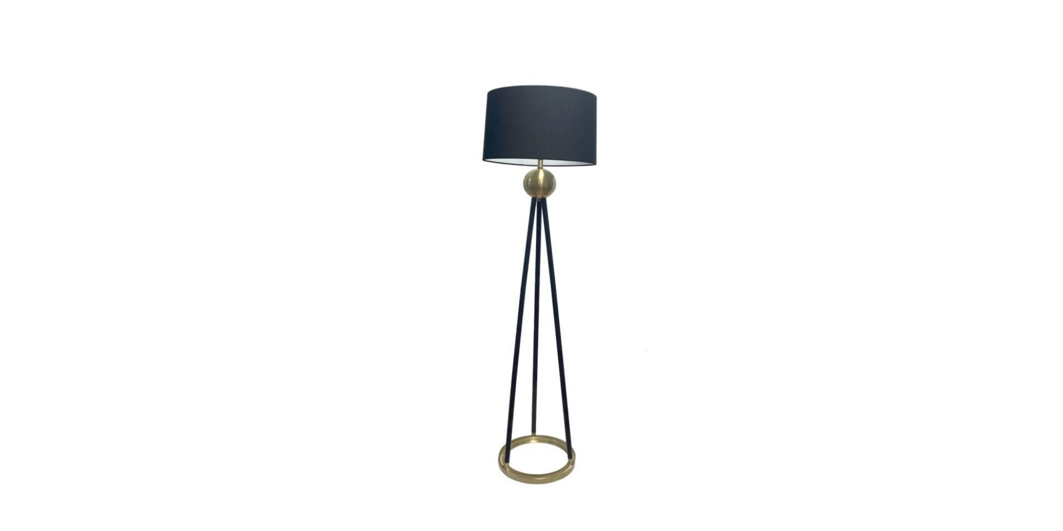 Metal Tripod Floor Lamp With Brass Finish Ball