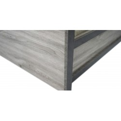 Kinzey Bed 150x190 MDF Grey Mistral & Stone