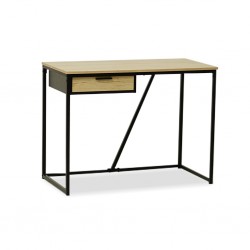 Bricka Office Desk Wood Top & Black Legs