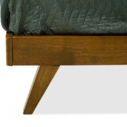 Rina Bed 180x200 cm Rubberwood Natural/Walnut