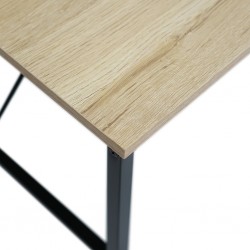 Diploma Office Desk Top Oak & Black Legs