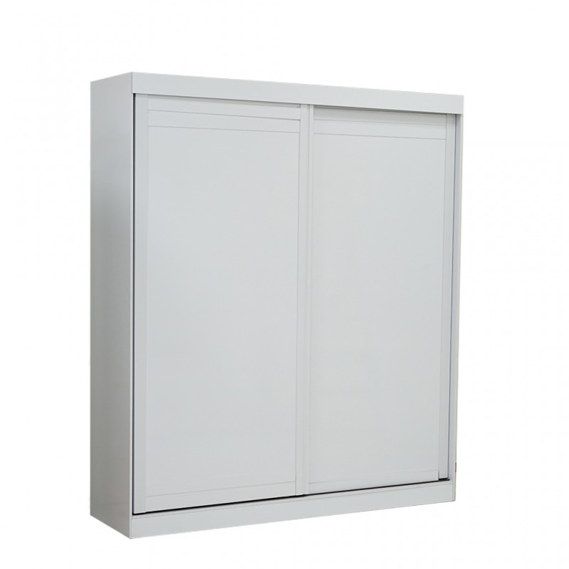Lani Sliding Wardrobe 2 Doors White/Amend/White