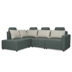 Angelo Corner Sofa LHF Chaise+RHF 3S+Ottoman Grey