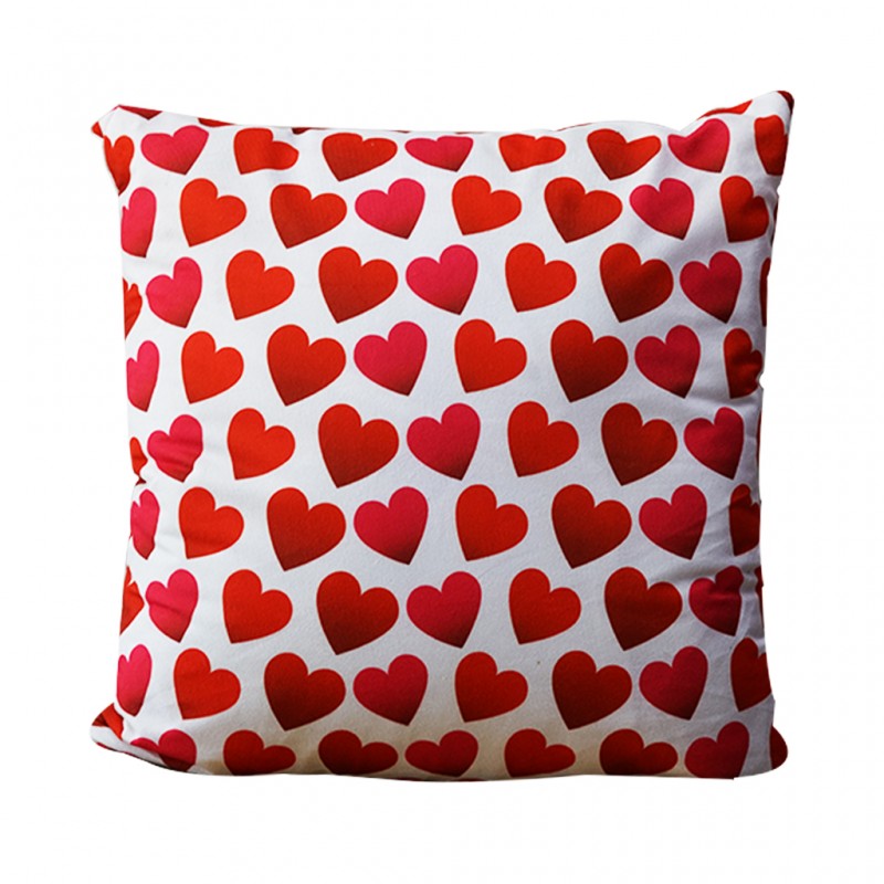 Hearts Printed Cushions 55x55 cm