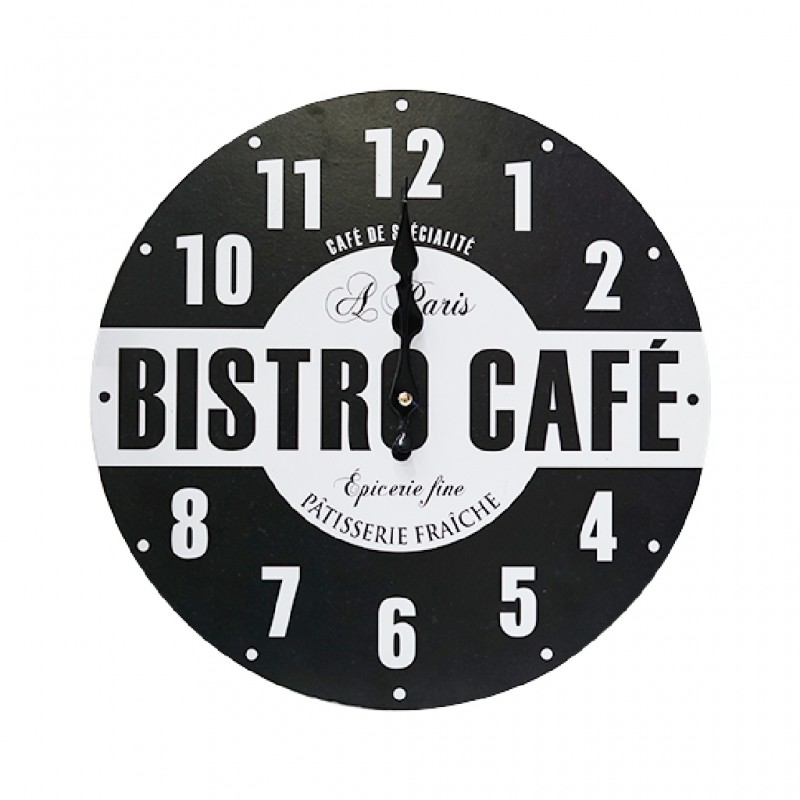 Bistro B/W Clock 34 cm