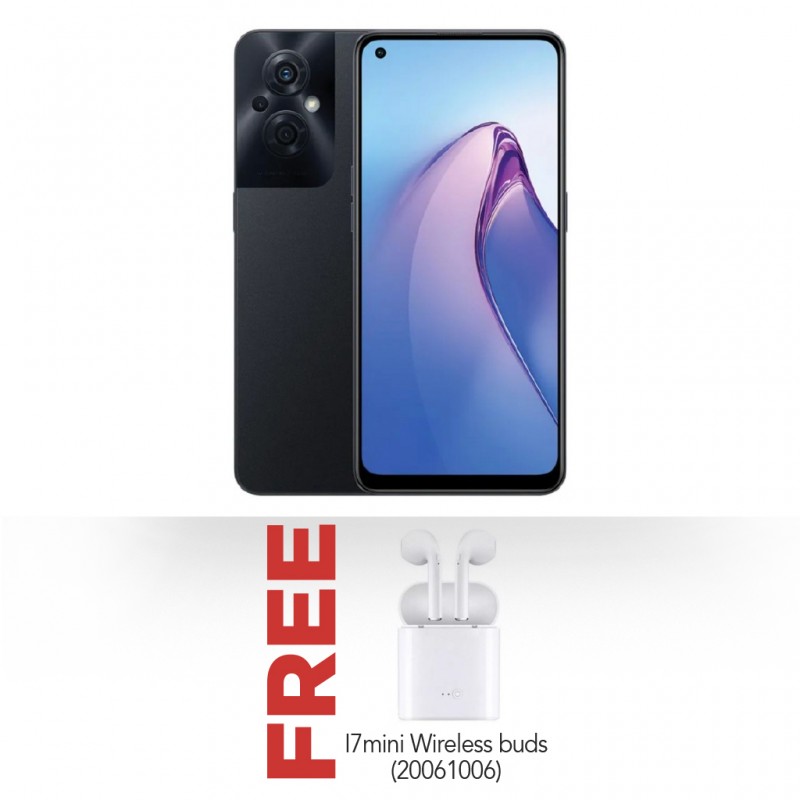 OPPO Reno 8Z Black - (128GB 8GB) & Free I7mini Wireless buds
