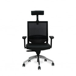 Burotime Cozy Typist Chair With Headrest Fabric Black