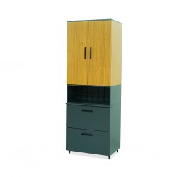 Barbara Kitchen Cabinet 2 Doors & 2 Drawers Angelin/Grafite