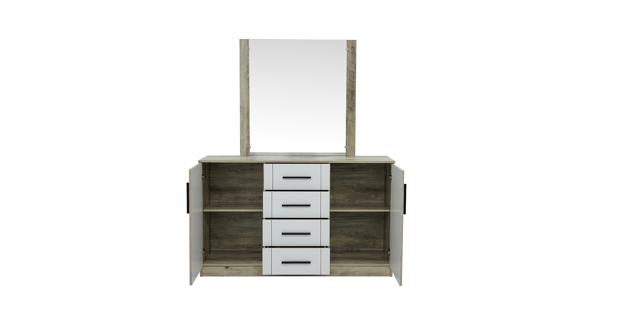 Omaha Bedroom Set 180X200 cm Alder Oak/White