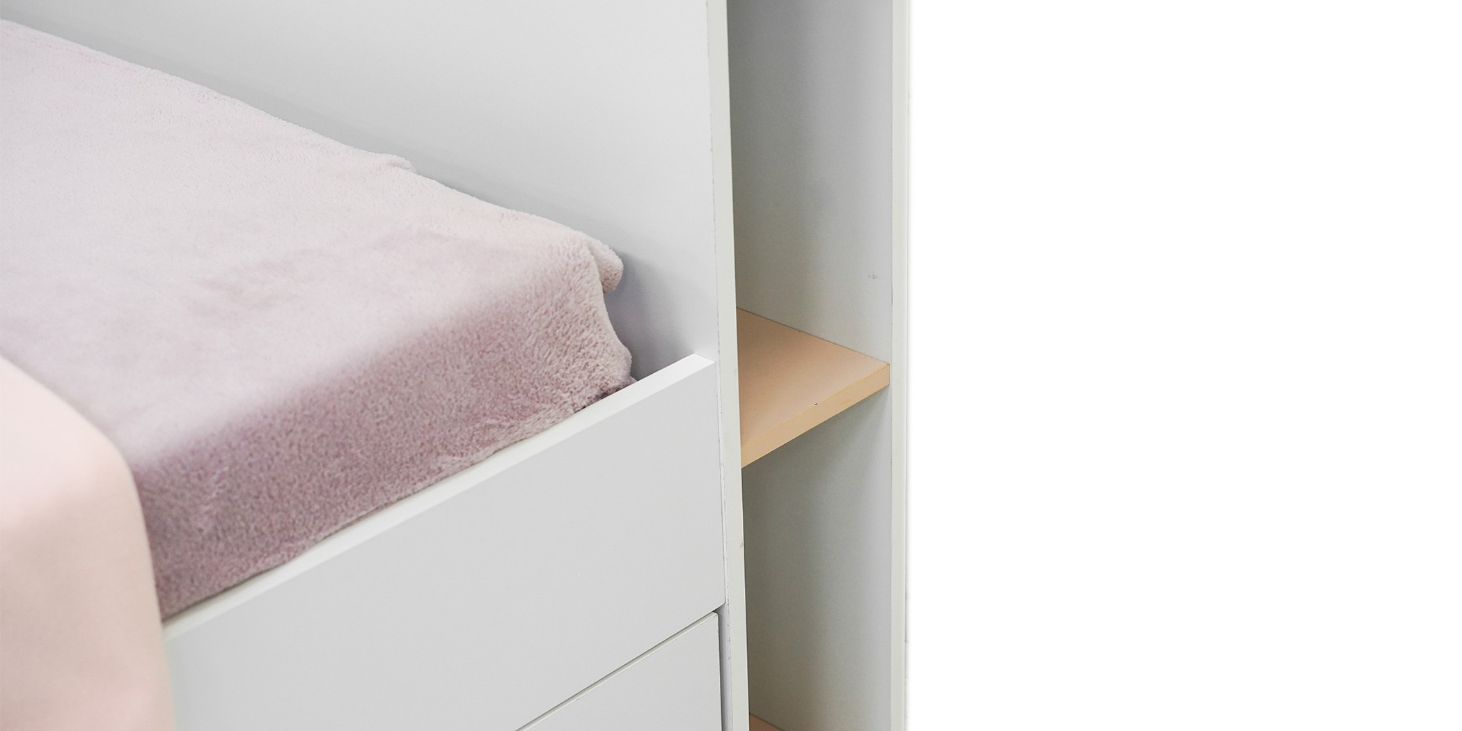 Emmie Bedroom Set 90x200cm Blush Pink & White