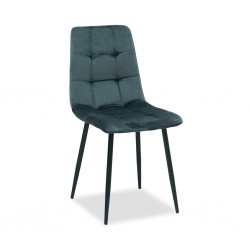 Saroto Dining Chair Dark Grey Velvet
