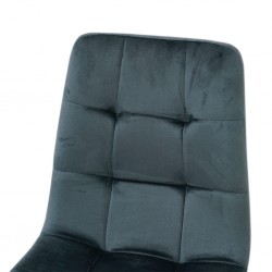 Saroto Dining Chair Dark Grey Velvet