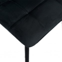 Saroto Dining Chair Black Velvet