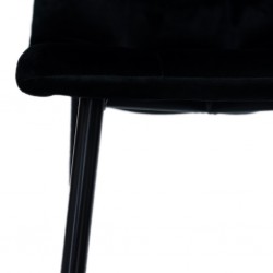 Saroto Dining Chair Black Velvet