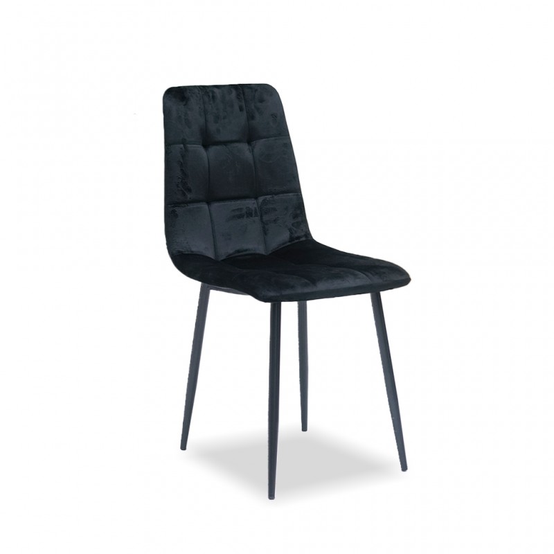 Saroto Dining Chair Black Velvet