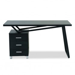 Frank Office Desk Black P.B & Melamine