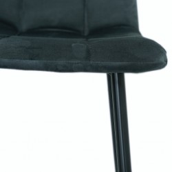 Saroto Dining Chair Dark Grey Velvet