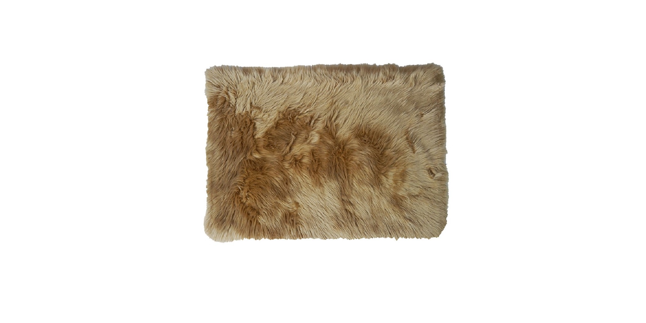 Beige Fur Mat Rectangular F28