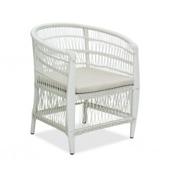 Malawi Armchair White With Cushion