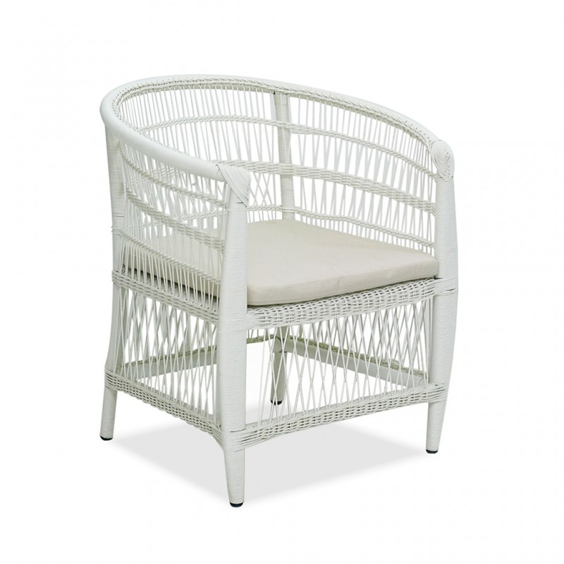 Malawi Armchair White With Cushion