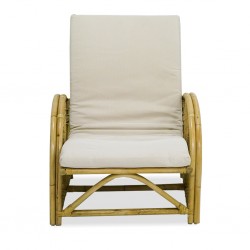 Lazy Chair & Stool Rattan With Cushion