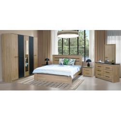 Porto Bedroom Set 180x200 cm Walnut