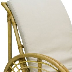 Lazy Chair & Stool Rattan With Cushion