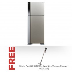 Hitachi R-V541PRU0 Refrigerator & Free Hitachi PV-XL2K 240C Cordless Stick Vacuum Cleaner