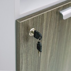 Burotime Holm Half Door Cabinet Grey & Ash Oak