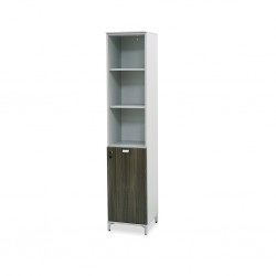 Burotime Holm Half Door Cabinet Grey & Ash Oak