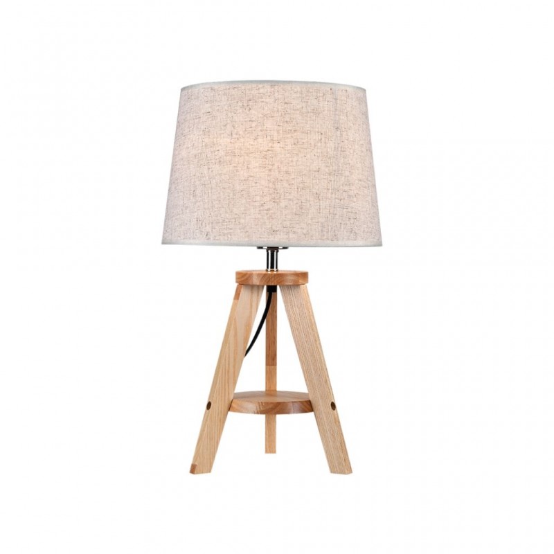 Table Lamp: 1xE27xMax.60W, Wood D25xH50 cm