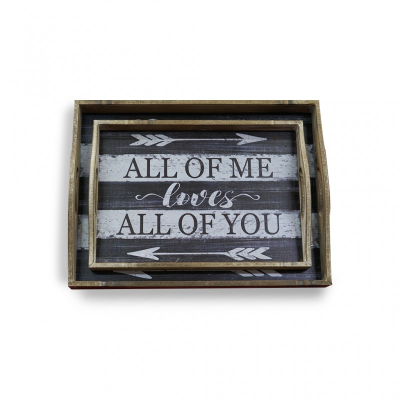 All of Me Wooden Tray 2 pcs B37-B40 All of Me Wooden Tray 2 pcs B37-B40