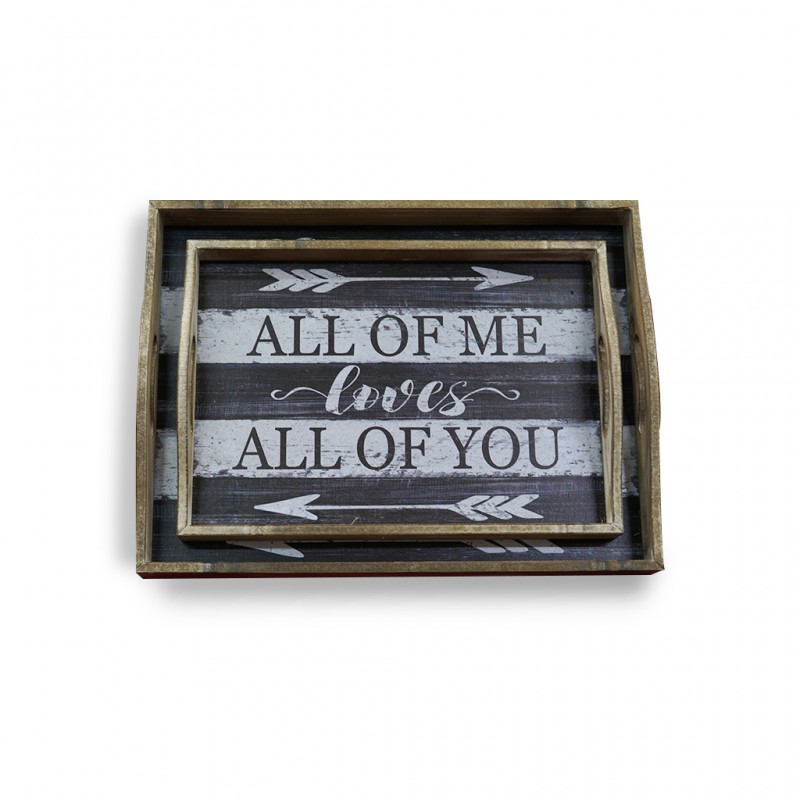 All of Me Wooden Tray 2 pcs B37-B40