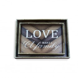 Love Wooden Tray 2 pcs B37-B40