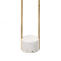 Marble Floor Lamp Brass & White Marble ML234659